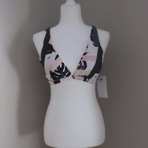 NWT Athleta Tropical Geo Plunge Bikini Top